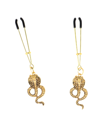 KINK PINZAS PARA PEZONES CON COLGANTE DE COBRA 6 CM