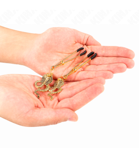 KINK PINZAS PARA PEZONES CON COLGANTE DE COBRA 6 CM