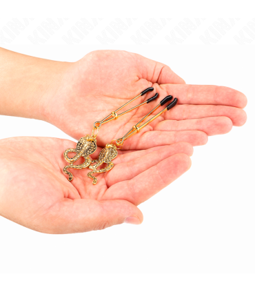KINK PINZAS PARA PEZONES CON COLGANTE DE COBRA 6 CM