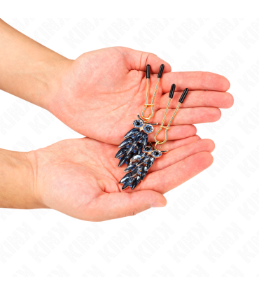KINK PINZAS PARA PEZONES CON COLGANTE DE BUHO 6 CM