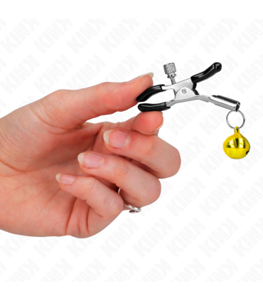KINK PINZAS PARA PEZONES CON CAMPANILLA DORADA 6 CM