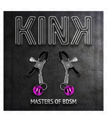 KINK PINZAS PARA PEZONES CON CAMPANILLA VIOLETA 6 CM