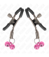 KINK PINZAS PARA PEZONES CON DOBLE CAMPANILLA ROSA 6 CM