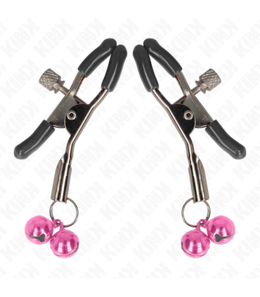 KINK PINZAS PARA PEZONES CON DOBLE CAMPANILLA ROSA 6 CM