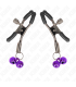 KINK PINZAS PARA PEZONES CON DOBLE CAMPANILLA VIOLETA 6 CM