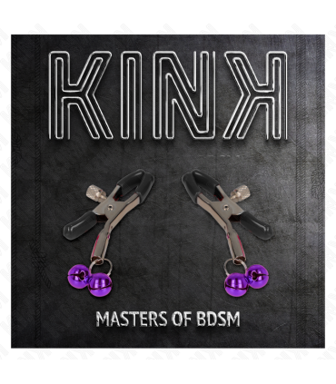 KINK PINZAS PARA PEZONES CON DOBLE CAMPANILLA VIOLETA 6 CM