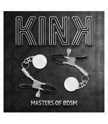 KINK PINZAS PARA PEZONES PLATEADAS CON COLGANTE DE VIDRIO 6 CM