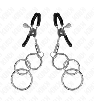 KINK PINZAS PARA PEZONES CON 3 AROS 6 CM