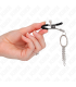 KINK PINZAS PARA PEZONES CON ARO Y PEQUENAS CADENAS PLATEADO 6 CM