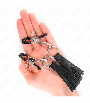 KINK PINZAS PARA PEZONES CON BORLAS DE POLIPIEL 6 CM