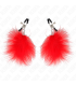 KINK PINZAS PARA PEZONES CON PLUMA ROJO 7 CM