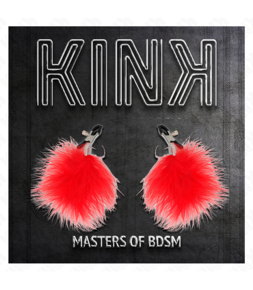 KINK PINZAS PARA PEZONES CON PLUMA ROJO 7 CM