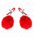 KINK PINZAS PARA PEZONES CON POMPON ROJO 6 CM