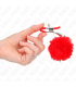 KINK PINZAS PARA PEZONES CON POMPON ROJO 6 CM