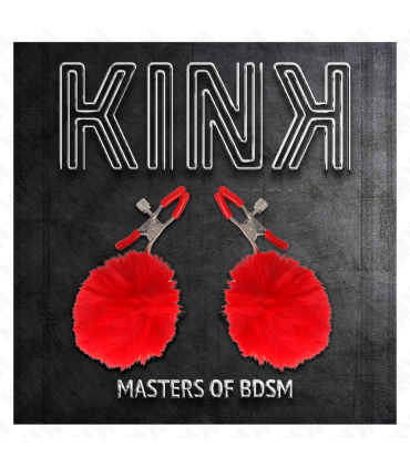 KINK PINZAS PARA PEZONES CON POMPON ROJO 6 CM