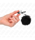 KINK PINZAS PARA PEZONES CON POMPON NEGRO 6 CM