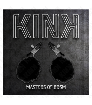 KINK PINZAS PARA PEZONES CON POMPON NEGRO 6 CM