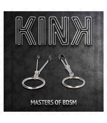 KINK PINZAS PARA PEZONES FINA CON ARO PLATEADO 7 CM