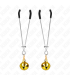 KINK PINZAS PARA PEZONES FINA CON CASCABEL DORADO 7 CM