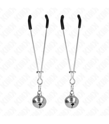 KINK PINZAS PARA PEZONES FINA CON CASCABEL PLATEADO 7 CM