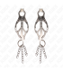 KINK PINZAS PARA PEZONES ESTILO JAPONES CON CADENAS PLATEADO