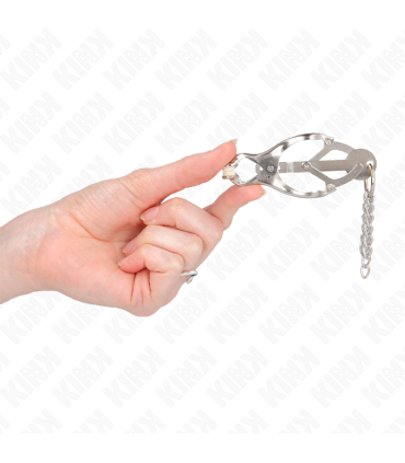 KINK PINZAS PARA PEZONES ESTILO JAPONES CON CADENAS PLATEADO