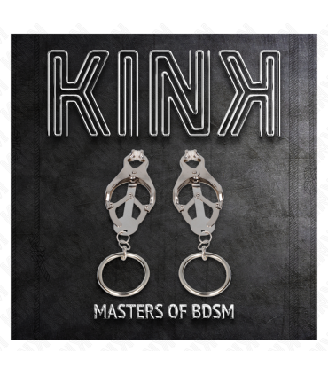 KINK PINZAS PARA PEZONES ESTILO JAPONES CON AROS PLATEADO