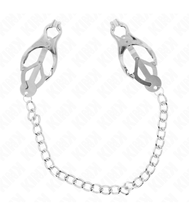 KINK PINZAS PARA PEZONES ESTILO JAPONES CON CADENA PLATEADO 30 CM