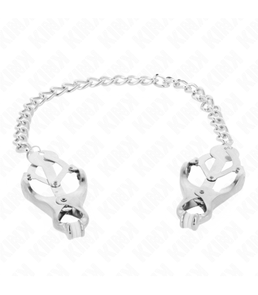 KINK PINZAS PARA PEZONES ESTILO JAPONES CON CADENA PLATEADO 30 CM