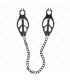 KINK PINZAS PARA PEZONES ESTILO JAPONES CON CADENA NEGRO 30 CM