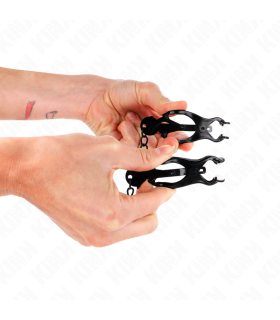 KINK PINZAS PARA PEZONES ESTILO JAPONES CON CADENA NEGRO 30 CM