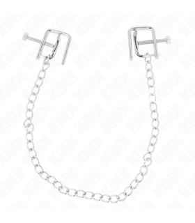 KINK PINZAS PARA PEZONES COMPRESORA TORNILLO DE BANCO CON CADENA 30 CM