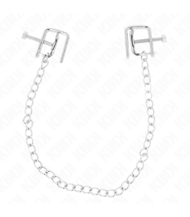 KINK PINZAS PARA PEZONES COMPRESORA TORNILLO DE BANCO CON CADENA 30 CM
