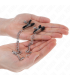 KINK PINZAS PARA PEZONES PLANAS NEGRO CON CADENA PLATEADO 34 CM