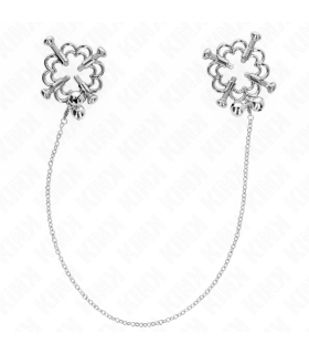 KINK PINZAS PARA PEZONES FLOR METALICA CON CADENA