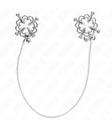 KINK PINZAS PARA PEZONES FLOR METALICA CON CADENA