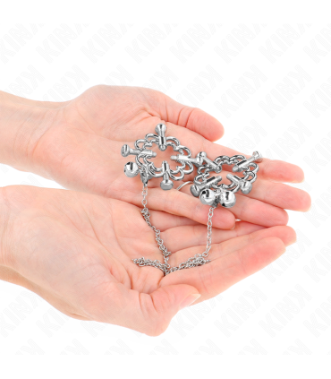 KINK PINZAS PARA PEZONES FLOR METALICA CON CADENA