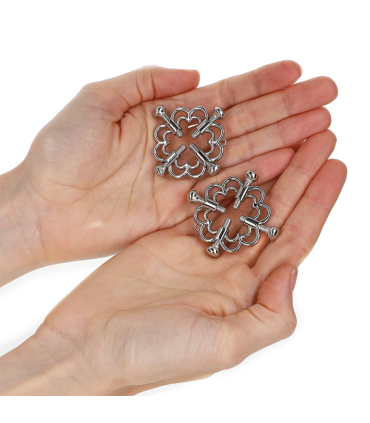 KINK PINZAS PARA PEZONES FLOR METALICA