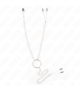 KINK PINZAS PARA PEZONES Y CLITORIS CON CADENA 30 CM MODELO 1