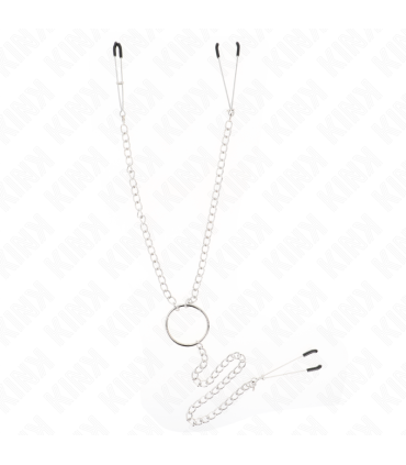 KINK PINZAS PARA PEZONES Y CLITORIS CON CADENA 30 CM MODELO 1
