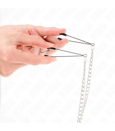 KINK PINZAS PARA PEZONES Y CLITORIS CON CADENA 30 CM MODELO 1