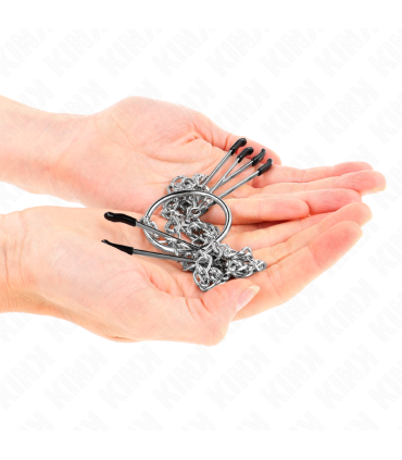 KINK PINZAS PARA PEZONES Y CLITORIS CON CADENA 30 CM MODELO 1