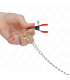 KINK PINZAS PARA PEZONES Y CLITORIS ROJAS CON CASCABEL DORADO Y CADENA 30 CM