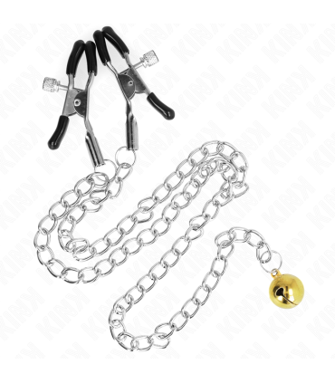 KINK PINZAS PARA PEZONES CON CAMPANA DORADO Y CADENA 30 CM