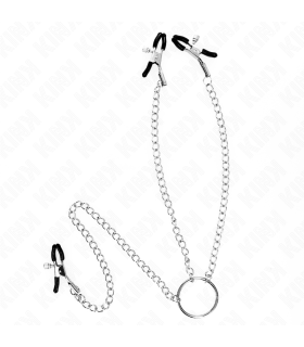 KINK PINZAS PARA PEZONES Y CLITORIS CON CADENA 30 CM MODELO 2