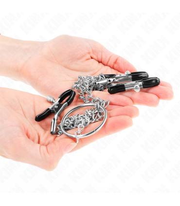 KINK PINZAS PARA PEZONES Y CLITORIS CON CADENA 30 CM MODELO 2