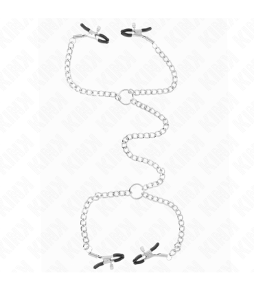 KINK PINZAS PARA PEZONES DOBLE 32 CM CON CADENAS 14 CM
