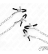 KINK PINZAS PARA PEZONES Y CLITORIS 4 ENGANCHES AJUSTABLE PLATEADO
