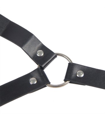 SUBBLIME 953720 PINZAS PARA EL PECHO CON CORREA DE CUERO BONDAGE NEGRO TALLA UNICA
