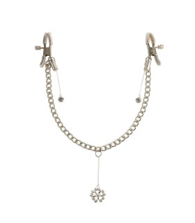 FETISH FANTASY SERIES PINZAS CON CADENA PARA PEZONES TREBOL